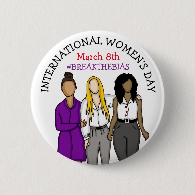 International Women's Day | March 8th  Button (Front)