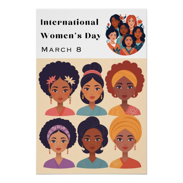 International Women's Day March 8th Celebration Poster (Front)
