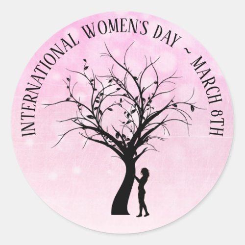 International Womens Day March 8th Classic Round Sticker