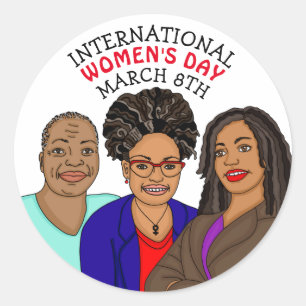 International Women's Day - March 8th Classic Round Sticker