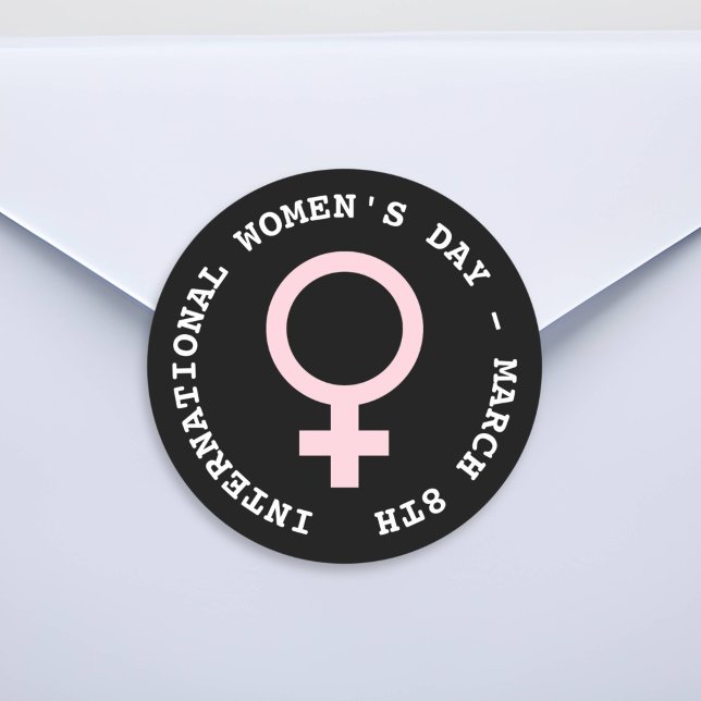 International Women's Day - March 8th   Classic Round Sticker (Creator Uploaded)