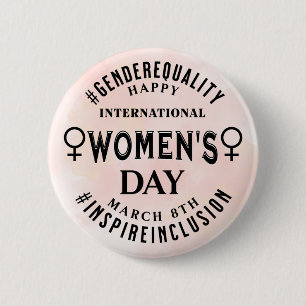 International Women's Day   March 8th Equality Button