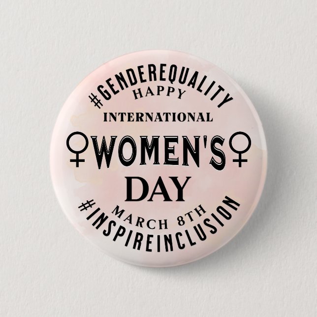International Women's Day | March 8th Equality Button (Front)