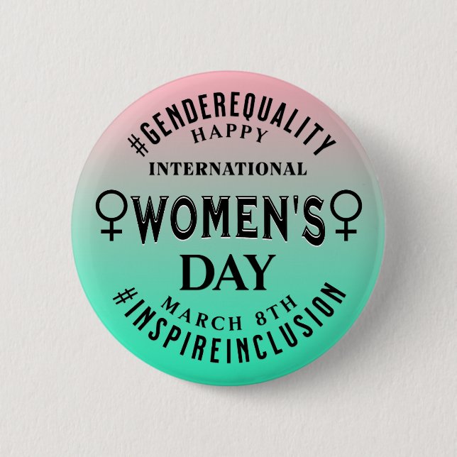 International Women's Day | March 8th Equality Button (Front)