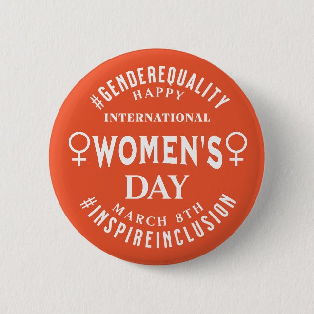 International Women's Day | March 8th Equality Button (Front)
