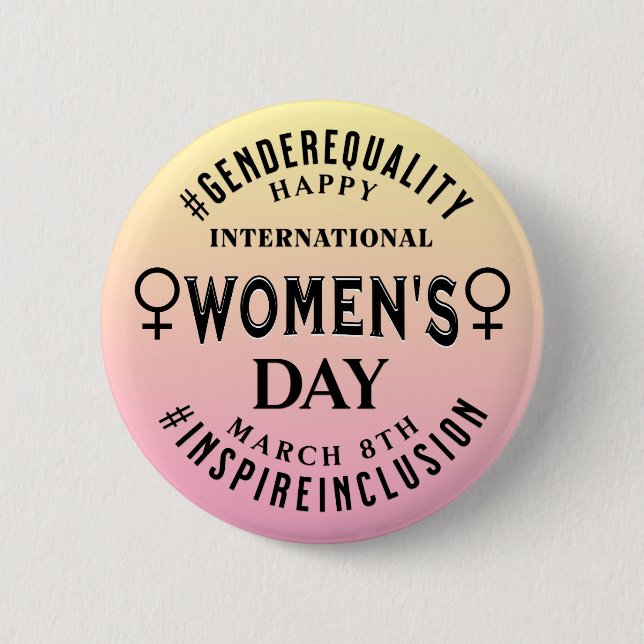 International Women's Day | March 8th Equality Button (Front)