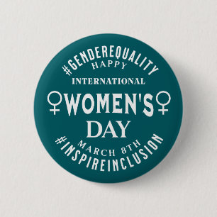International Women's Day   March 8th Equality Button
