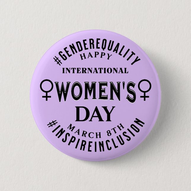 International Women's Day | March 8th Equality Button (Front)