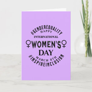 International Women's Day March 8th Equality Card