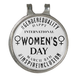 International Women's Day March 8th Equality Golf Hat Clip