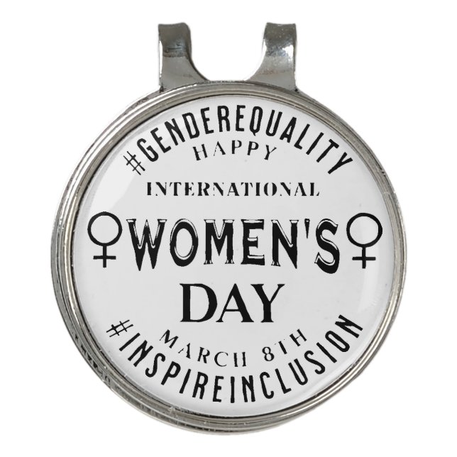 International Women's Day | March 8th Equality Golf Hat Clip (Front)