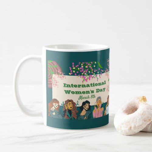  International Womens Day March 8th Floral Coffee Mug