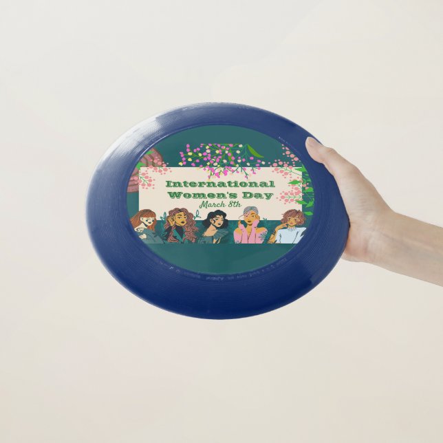  International Women's Day March 8th Floral Wham-O Frisbee (In Hand)