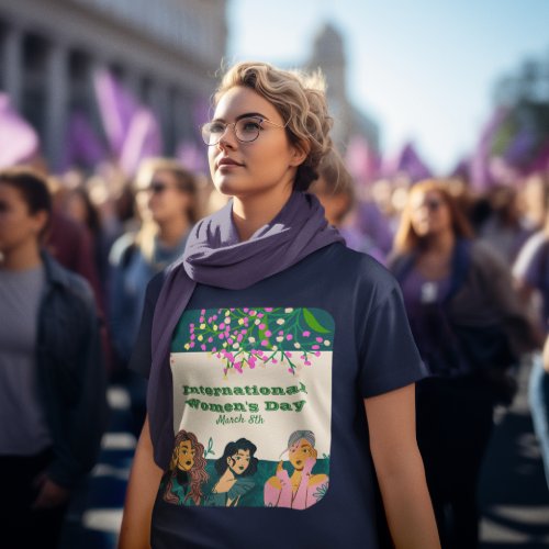  International Womens Day March 8th Floral Womens T_Shirt