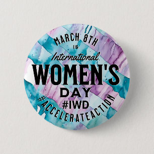 International Women's Day March 8th IWD Button