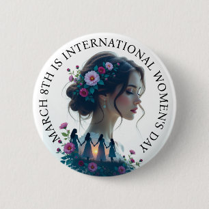 International Women's Day March 8th IWD Button