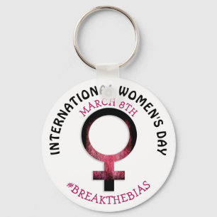International Women's Day March 8th Keychain