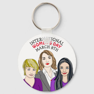 International Women's Day - March 8th Keychain