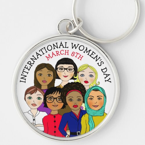 International Womens Day March 8th  Keychain