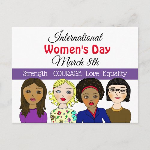 International Womens Day March 8th Postcard