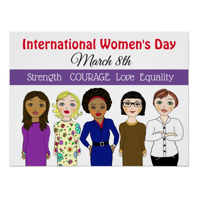 International Women's Day March 8th Poster (Front)