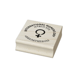 International Women's Day March 8th Rubber Stamp