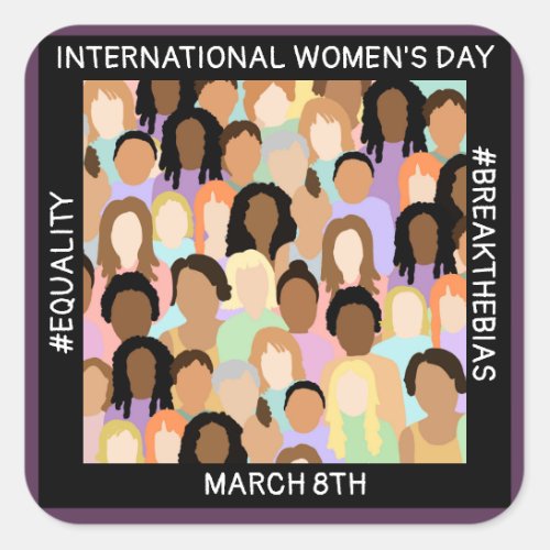 International Womens Day _ March 8th   Square Sticker