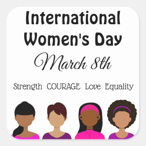 International Womens Day March 8th Stickers