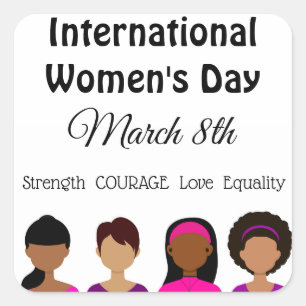 International Women's Day March 8th Stickers