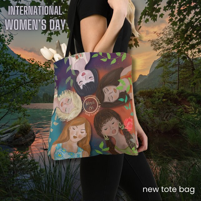 International Women's Day multi-ethnic portrait  Tote Bag (International Women's Day multi-ethnic portrait Tote Bag)