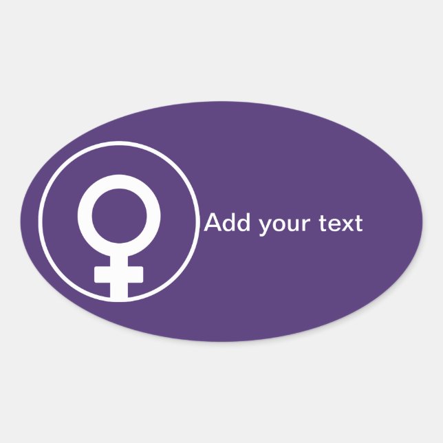 International Women's Day Oval Sticker (Front)