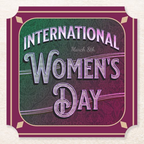 International Womens Day Paper Coaster