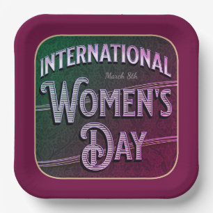 International Women's Day Paper Plate