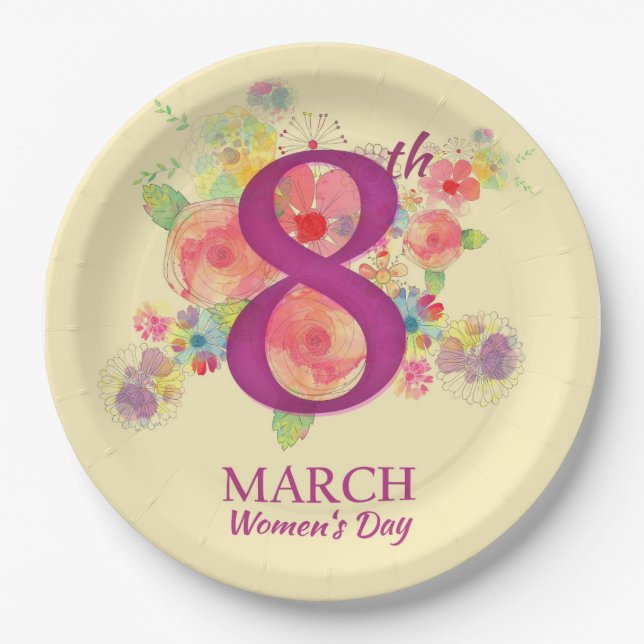 International Women's Day Paper Plates (Front)