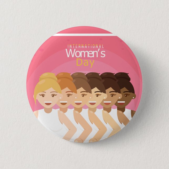 international Womens Day Pinback Button (Front)