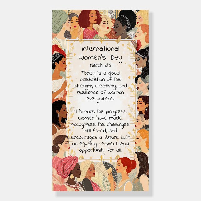 International Women's Day Poem Foam Board (Back)