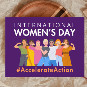 International women's day postcard