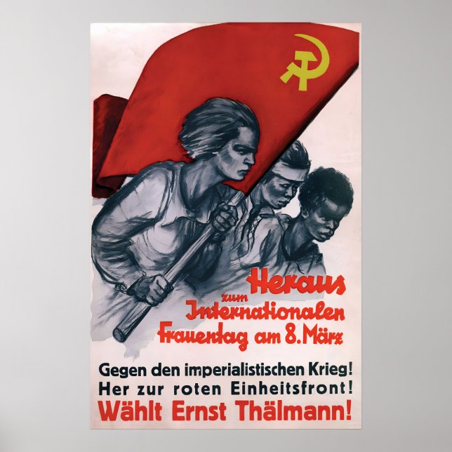 International Women's Day Poster German KPD War (Front)