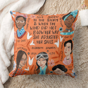 International Women's Day Quote Feminist Throw Pillow