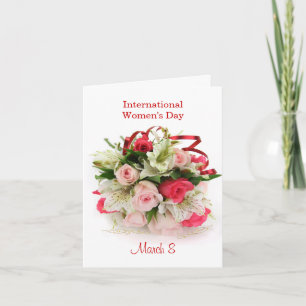 International Women's Day roses and lilies Card