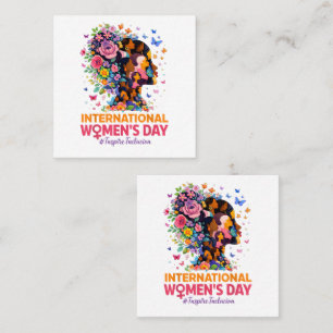 International Women's Day Square Business Card
