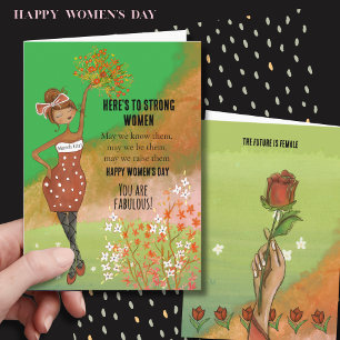 International WOMEN'S DAY Strong Women Quote Card