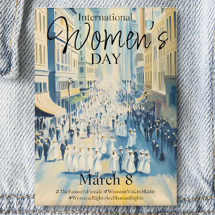 International Women's Day Suffergette  Button