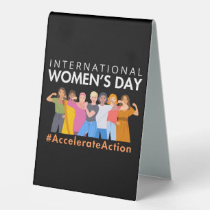 International women's day  table tent