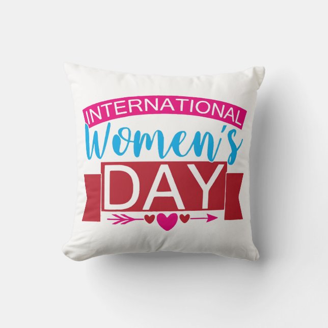International Womens Day  Throw Pillow (Front)