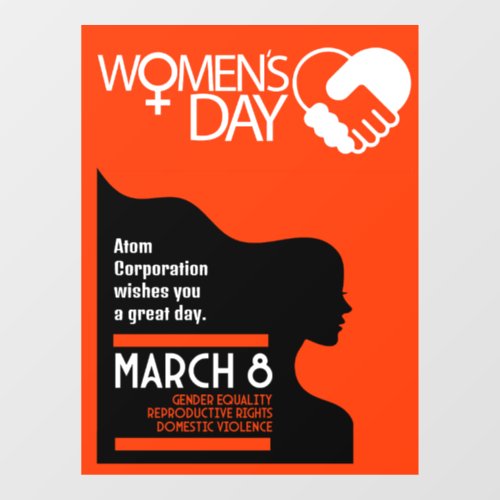International Womens Day  Window Cling