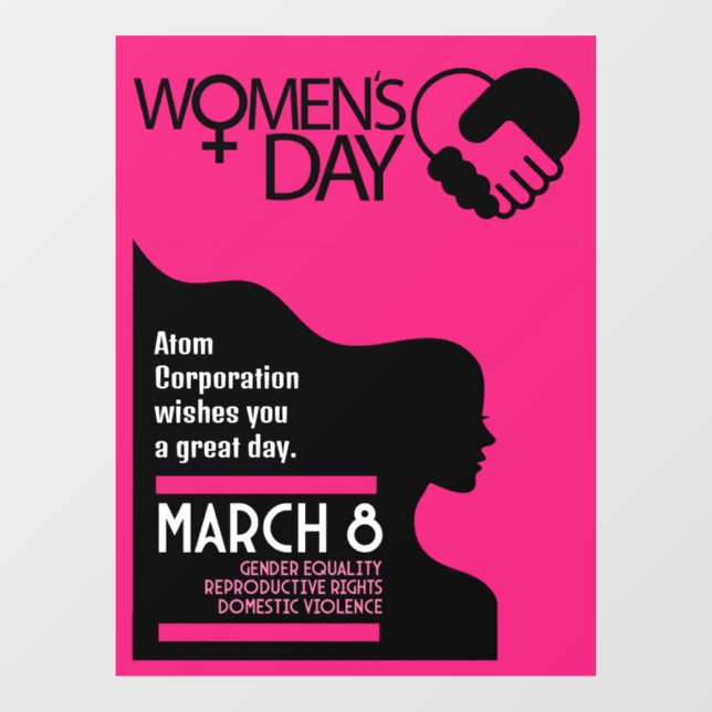 International Women's Day  Window Cling (Sheet)
