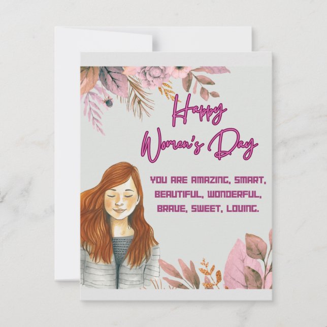 International Women's Day Wishes Card (Front)