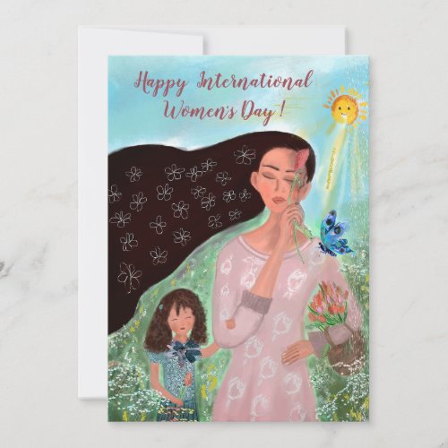  International Womens Day with a little girl Card