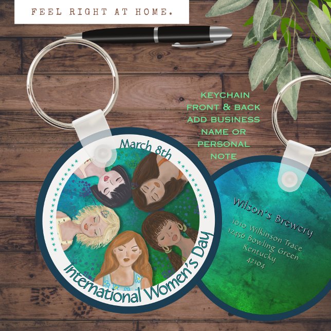 International Women's Day with Diverse Characters  Keychain (International Women's Day with Diverse Characters Keychain)